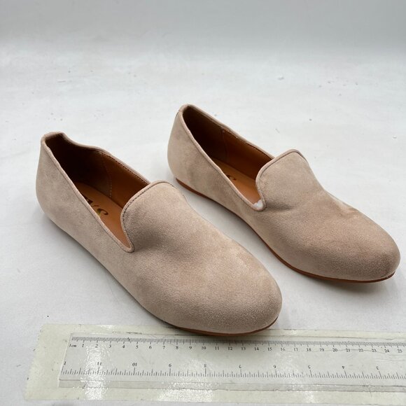 FYS Beige Comfortable Slip On Loafers Round Toe Ballet Flats Walking Casual Shoe - Picture 4 of 8